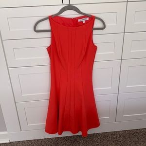 Elizabeth and James coral red dress